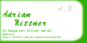 adrian mittner business card