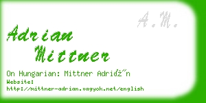 adrian mittner business card